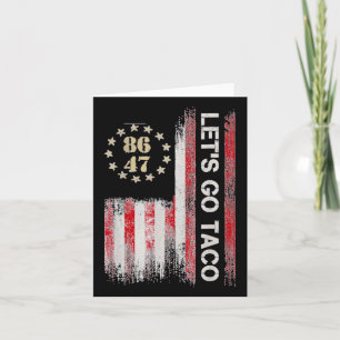 Cartão Vamos Go Taco For Men Women American Flag 86 47