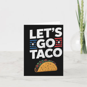 Cartão Vamos Go Taco Retro Vamos Go Taco Vintage