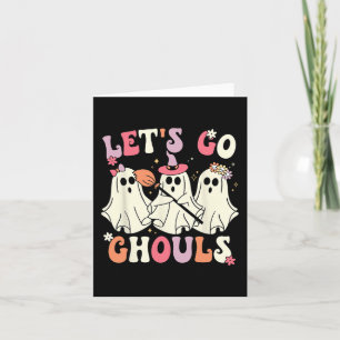 Cartão Vamos Ir Ghouls Halloween Ghost Costume Retro Groo