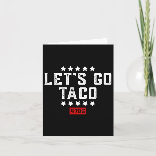 Cartão Vamos Ir Taco &# (Frente)