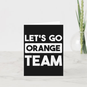 Cartão Vamos Lá Equipe Laranja Competição de Jogo de Guer