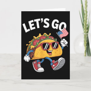 Cartão Vamos Lá Taco Engraçado Trump Frango