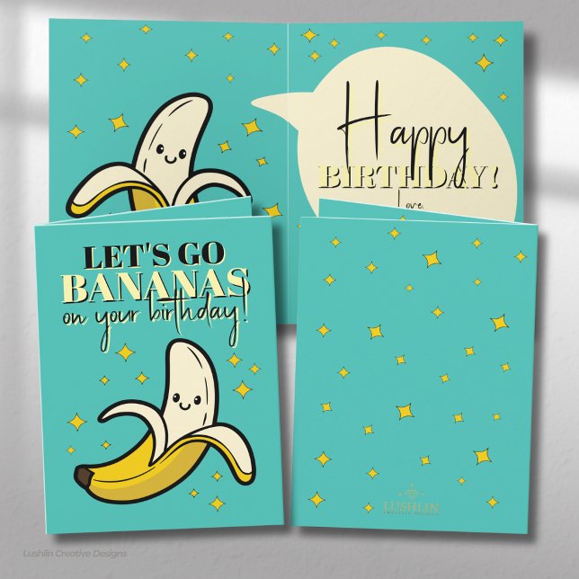 Cartão Vamos Macerar Bananas – Feliz Aniversário (Criador carregado)
