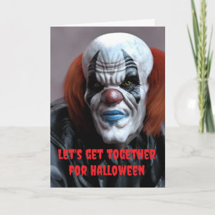 Cartão Vamos nos reunir para o Halloween.