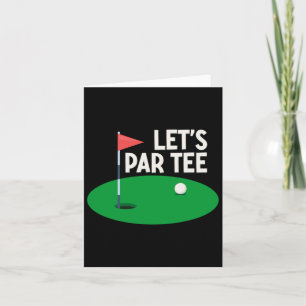 Cartão Vamos Par Tee Engraçado Golfe Oferece Garota de Go