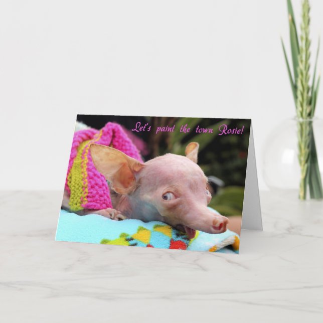 Cartão Vamos pintar a cidade Rosie! (Frente)