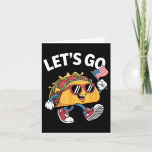 Cartão Vamos Taco Engraçado Galinha