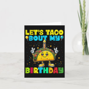 Cartão Vamos Taco Sobre Meu Aniversário Festa Mexicana En