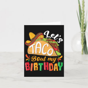 Cartão Vamos Taco Sobre Meus Aniversário Cinco Mexicanos