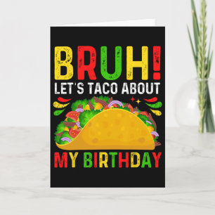 Cartão Vamos Taco Sobre o Meu Aniversário-cinco De Maio-m