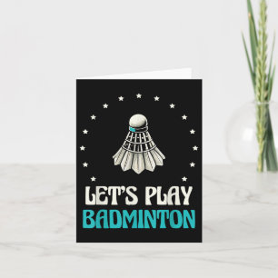 Cartão Vamos Tocar Estrelas de Tartaruga de Badminton