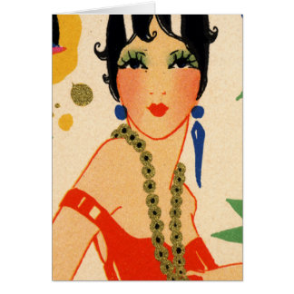 Cartão Vamp do art deco, Flapper do 1920