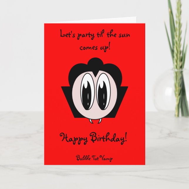 Cartão Vamp do pequeno da bolha (Frente)