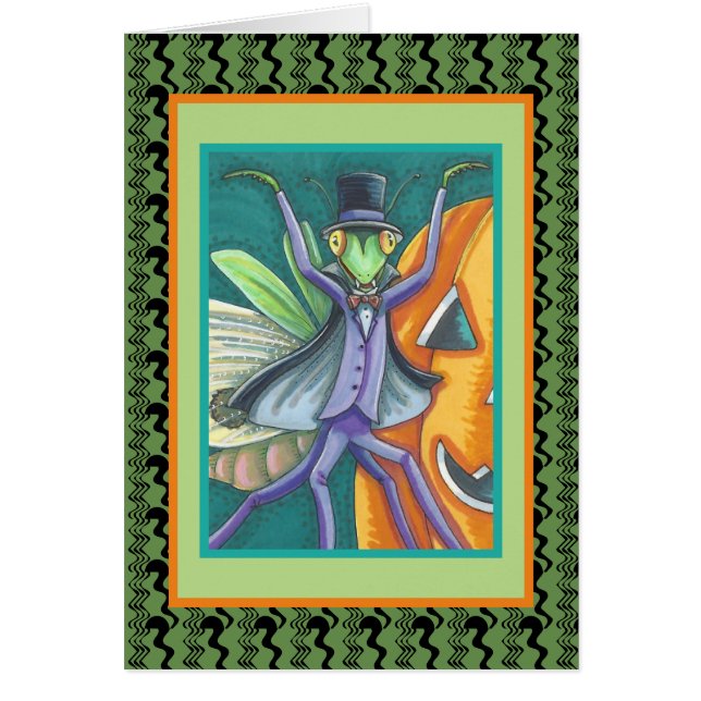 Cartão VAMPIRE TRANSYLVANIA MANTIS HALLOWEEN CARD Verse (Frente)