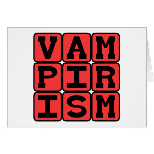 Cartão Vampirismo, Amor por Vampiros e Folclore de Vampir