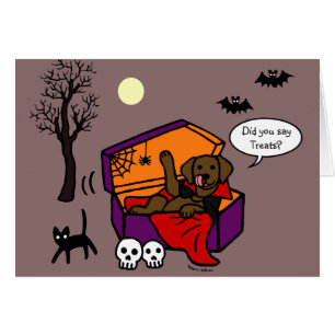 Cartão Vampiro de chocolate do Halloween