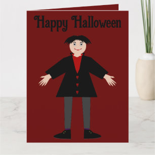 Cartão Vampiro de Halloween Fofo Personalizado