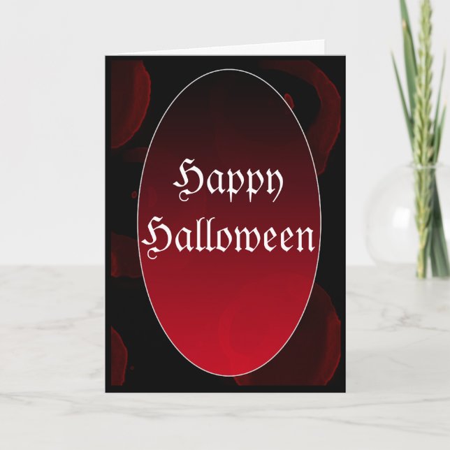 Cartão Vampiro gótico HappyHalloween (Frente)