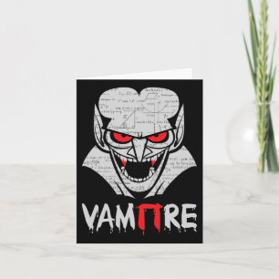 Cartão Vampiro Pi Halloween Costume Engraçado Matemática 