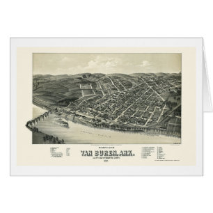 Cartão Van Buren, mapa panorâmico da AR - 1888