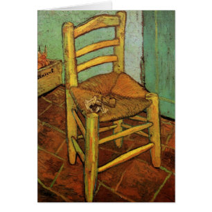 Cartão Van Gogh; A cadeira de Vincent com tubulação, ar