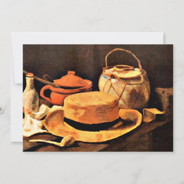 Cartão Van Gogh: A vida com o chapéu amarelo (Frente)