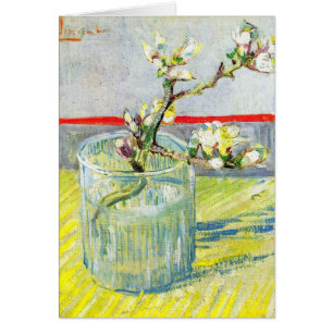 Cartão Van Gogh Blossoming Almond Branch em um Vidro