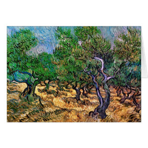 Cartão Van Gogh - bosque verde-oliva