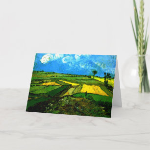 Cartão Van Gogh - Campos de trigo em Auvers,