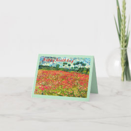 Cartão VAN GOGH Classic "Field with Poppies" Aniversário