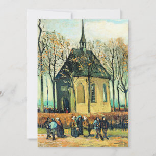 Cartão Van Gogh - Congregação deixando a Igreja Reformada