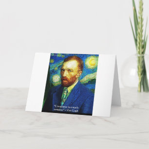 Cartão Van Gogh "Conscience Compass" Cita Camisetas De Pr