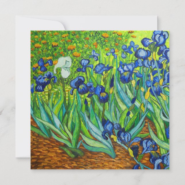 Cartão Van Gogh Irises (Frente)