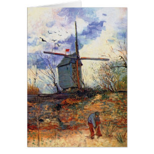 Cartão Van Gogh - Le Moulin De La Galette Windmill