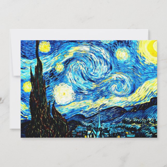 Cartão Van Gogh - Noite Estrelada (Frente)