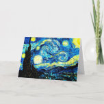 Cartão Van Gogh - Noite Estrelada, famosa pintura<br><div class="desc">Starry Night,  famoso trabalho de arte de Vincent van Gogh</div>