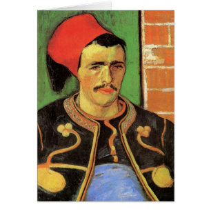 Cartão Van Gogh, O Zouave, Impressionismo Vintage Arte