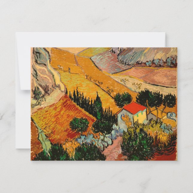 Cartão Van Gogh - Paisagem com Casas (Frente)