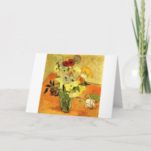 Cartão Van Gogh Pintando Flores Fantasiosas Flores Vinhas