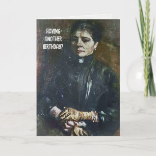 Cartão Van Gogh Pintando para o Humor de Aniversário