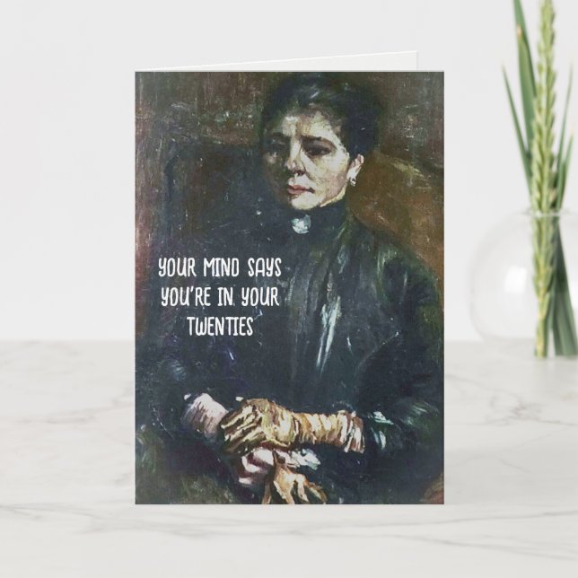 Cartão Van Gogh Pinting Birthday Humor Card (Frente)