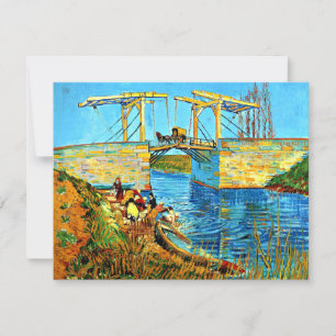 Cartão Van Gogh - Ponte Langlois em Arles com Mulheres