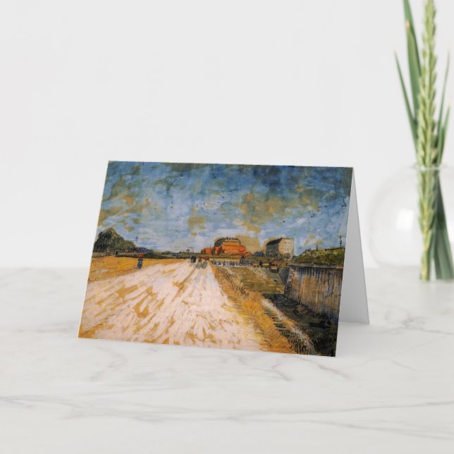 Cartão Van Gogh Road Beside the Paris Rampart (Frente)