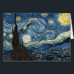 Cartão Van Gogh Starry Night<br><div class="desc">Vincent Van Gogh Starry Night,  obra-prima,  trabalho de arte de vintage em produtos modernos do Zazilicious</div>