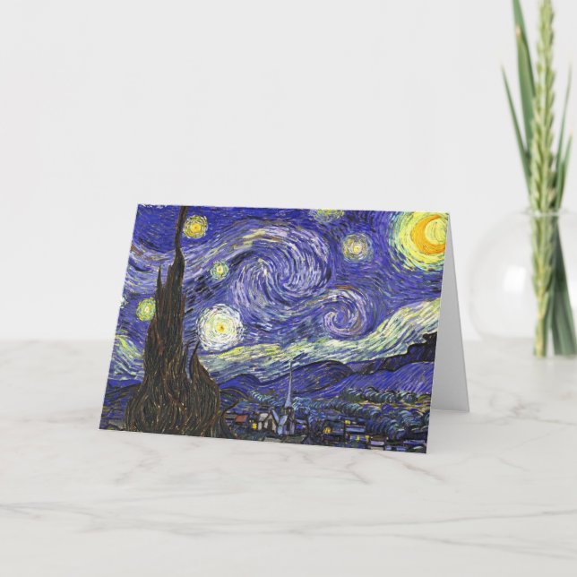 Cartão Van Gogh Starry Night (Frente)