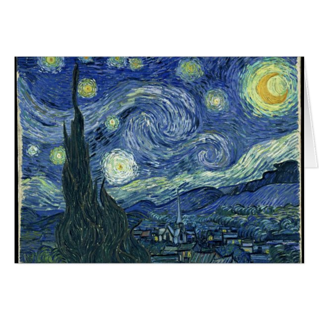 Cartão Van Gogh Starry Night (Frente Horizontal)