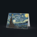Cartão Van Gogh Starry Night<br><div class="desc">Vincent Van Gogh - famoso quadro estrelado</div>