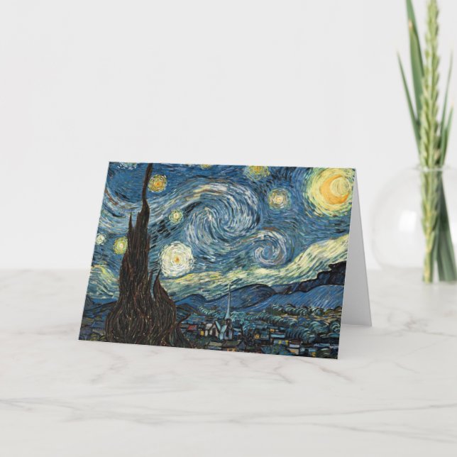 Cartão Van Gogh Starry Night (Frente)