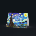 Cartão Van Gogh Starry Night Fine Art<br><div class="desc">Starry Night,  bela arte de Vincent van Gogh.</div>