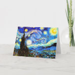 Cartão Van Gogh Starry Night Fine Art<br><div class="desc">Starry Night,  bela arte de Vincent van Gogh.</div>